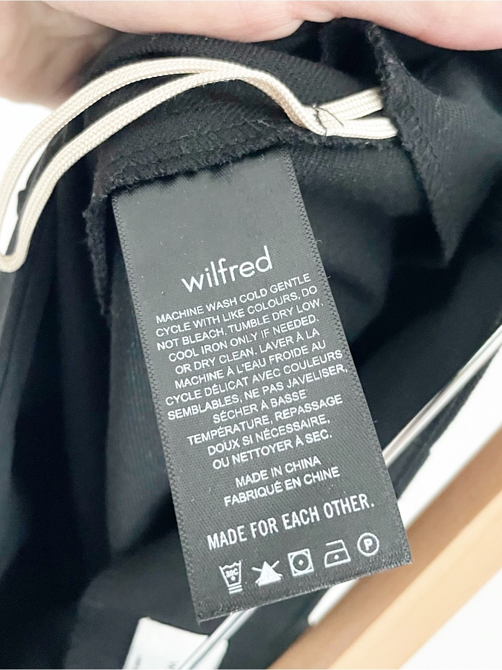 Wilfred high rise minimalist trouser pants black size 8 - Picture 7 of 8